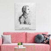 Thomas Gray, getekend door William Henshaw Canvas Afdruk (Insitu (Woonkamer))