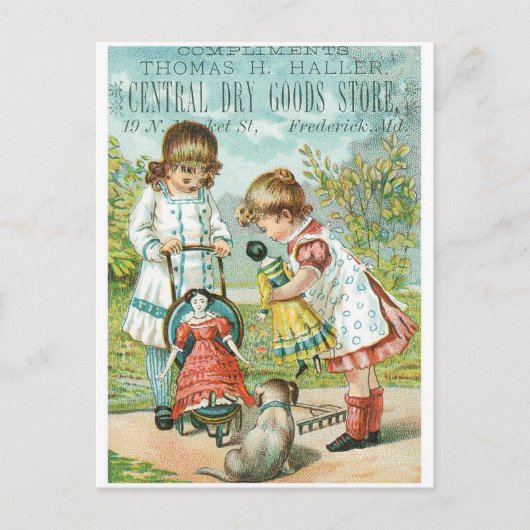 Thomas H Haller Central Dry Goods Store Briefkaart (Voorkant)