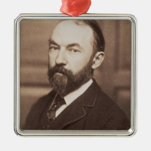 Thomas Hardy (1840-1928) (foto sepia) Metalen Ornament