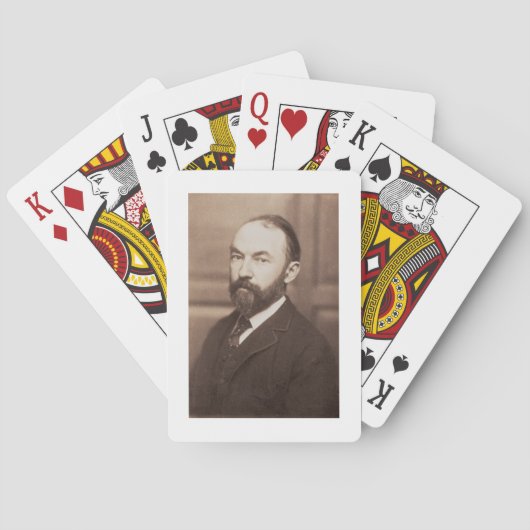 Thomas Hardy (1840-1928) (foto sepia) Pokerkaarten (Achterkant)