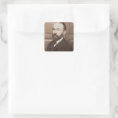 Thomas Hardy (1840-1928) (foto sepia) Vierkante Sticker (Tas)