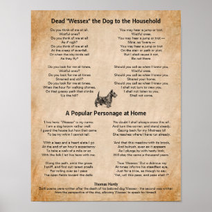 Thomas Hardy Gedichten van Zijn Geliefde Hond Poster