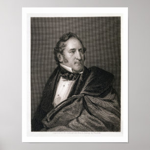 Thomas Hart Benton, gegraveerd door William G. Arm Poster