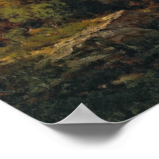 Thomas Hill - Indiaan door een meer in een Majesti Poster (Hoek)