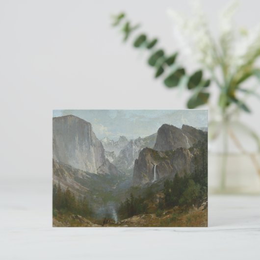 Thomas Hill - Indiërs op Campfire, Yosemite Valley Briefkaart (Staand voorkant)