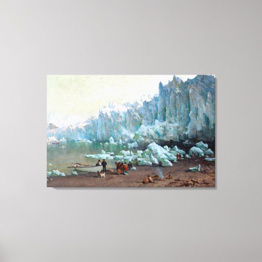 Thomas Hill's Muir Glacier, Alaska Canvas Afdruk (Voorkant)
