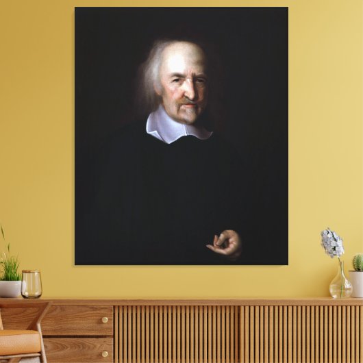 Thomas Hobbes door John Michael Wright Canvas Afdruk (Insitu (Woonkamer))