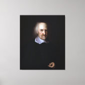 Thomas Hobbes door John Michael Wright Canvas Afdruk (Voorkant)