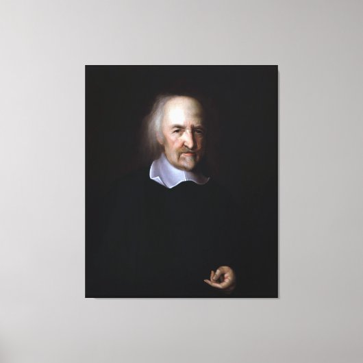 Thomas Hobbes door John Michael Wright Canvas Afdruk (Voorkant)