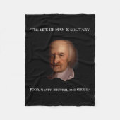 Thomas Hobbes Leviathan Filosoof Citaat t.h Fleece Deken (Voorkant)