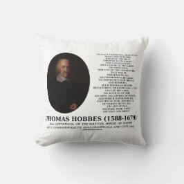 Thomas Hobbes Leviathan Man Solitary Poor Quote Kussen
