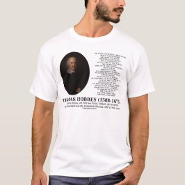 Thomas Hobbes Leviathan Man Solitary Poor Quote T-shirt