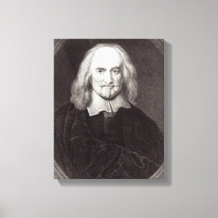Thomas Hobbes uit 'Gallery of portretts' Canvas Afdruk