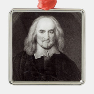 Thomas Hobbes uit 'Gallery of portretts' Metalen Ornament