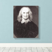 Thomas Hobbes van 'Gallery of Portreits' Canvas Afdruk (Insitu (Houten vloer))