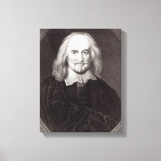 Thomas Hobbes van 'Gallery of Portreits' Canvas Afdruk (Voorkant)