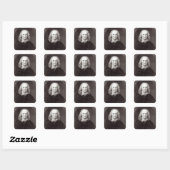 Thomas Hobbes van 'Gallery of Portreits' Vierkante Sticker (Vel)