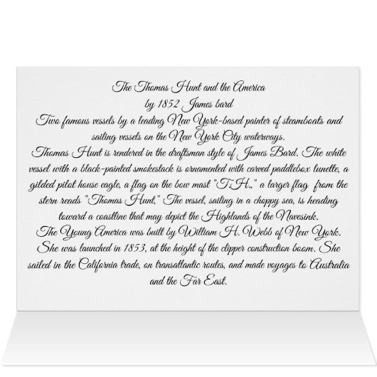 Thomas Hunt en het Amerika 1852 (Binnen Horizontaal (Boven))