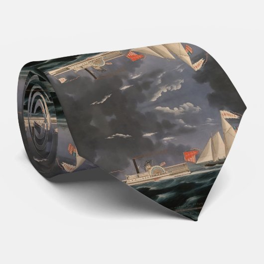 Thomas Hunt en het Amerika 1852 Stropdas (Opgerold)