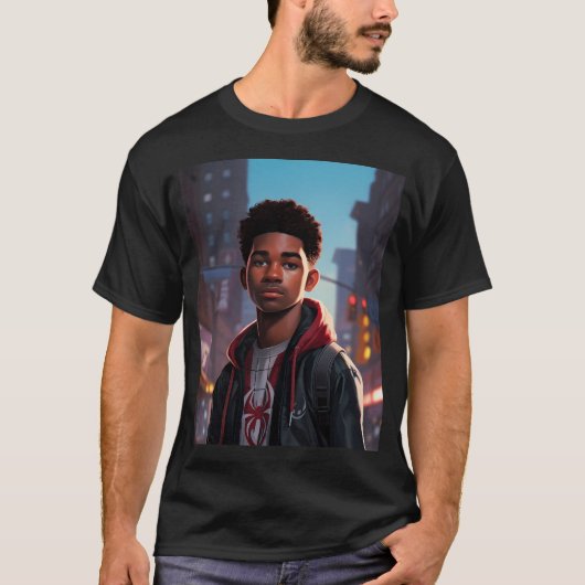 Thomas in het Spiderverse T-shirt (Voorkant)
