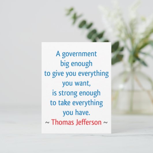 Thomas Jefferson #1 Briefkaart (Staand voorkant)