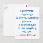 Thomas Jefferson #1 Briefkaart (Voorkant / Achterkant)