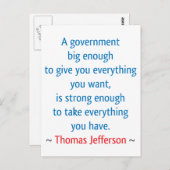 Thomas Jefferson #1 Briefkaart (Voorkant / Achterkant)