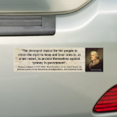 THOMAS JEFFERSON 2e AMENDEMENT QUOTE_01 Bumpersticker (Op auto)