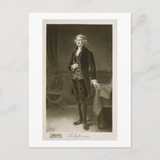 Thomas Jefferson, 3de President van de Verenigde S Briefkaart (Voorkant)