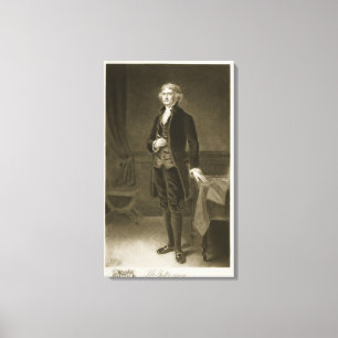 Thomas Jefferson, 3de President van de Verenigde S Canvas Afdruk