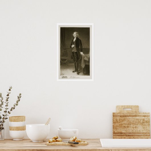 Thomas Jefferson, 3de President van de Verenigde S Poster (Keuken)