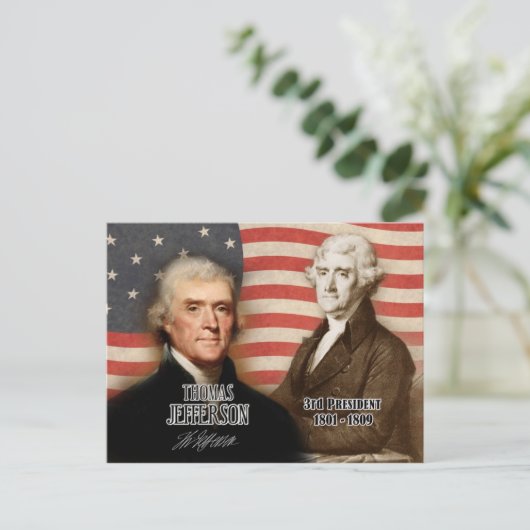 Thomas Jefferson - 3de President van de VS Briefkaart (Staand voorkant)