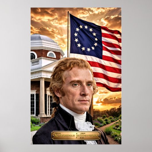 Thomas Jefferson: 3e president van de VS Poster (Voorkant)