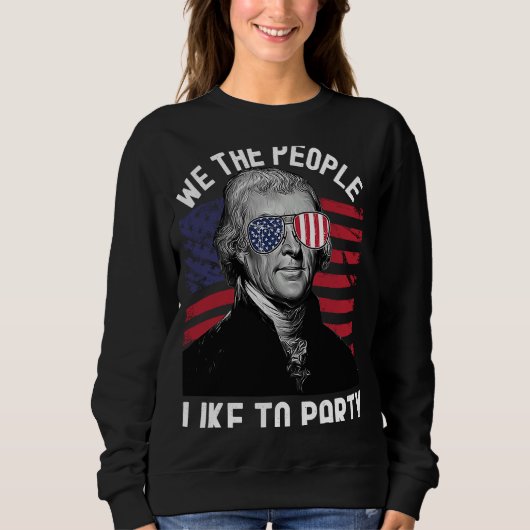 Thomas Jefferson, 4 juli, wij als mensen houden va Trui (Voorkant)