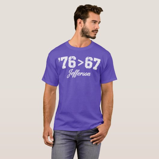 Thomas Jefferson 76 67 SelfEvident Make History Fu T-shirt (Voorkant volledig)