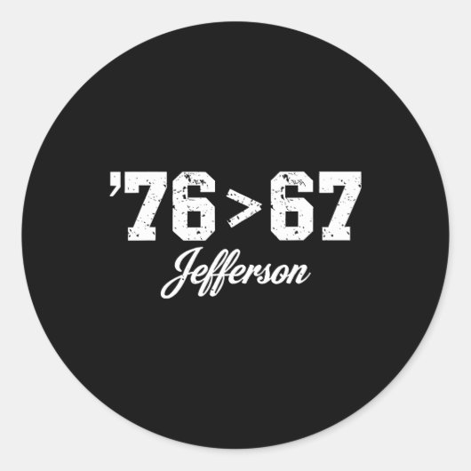 Thomas Jefferson 76 67 Vanzelfsprekend Maak Geschi Ronde Sticker (Voorkant)