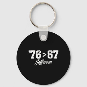 Thomas Jefferson 76 67 Vanzelfsprekend Maak Geschi Sleutelhanger