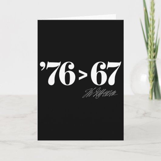 Thomas Jefferson 76 > 67 Vanzelfsprekend Minimaal Kaart (Voorkant)
