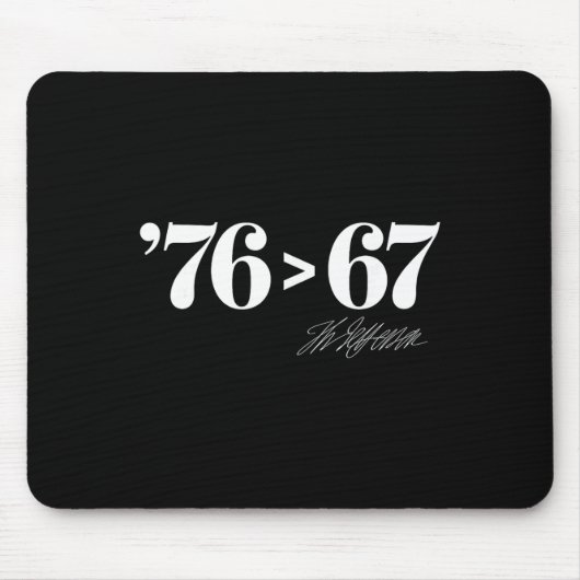 Thomas Jefferson 76 > 67 Vanzelfsprekend Minimaal Muismat (Voorkant)