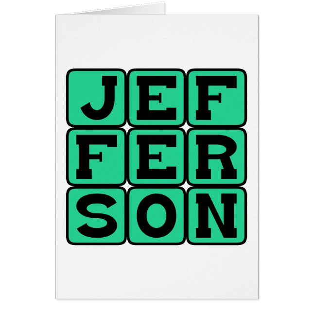 Thomas Jefferson, Amerikaanse president (Voorkant)