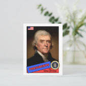 Thomas Jefferson Baseball Card Briefkaart (Staand voorkant)