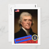Thomas Jefferson Baseball Card Briefkaart (Voorkant / Achterkant)