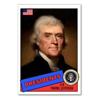 Thomas Jefferson Baseball Card Kaart