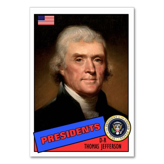 Thomas Jefferson Baseball Card Kaart (Voorkant)