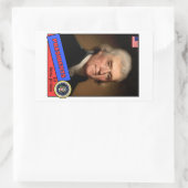 Thomas Jefferson Baseball Card Rechthoekige Sticker (Tas)
