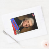 Thomas Jefferson Baseball Card Rechthoekige Sticker (Envelop)