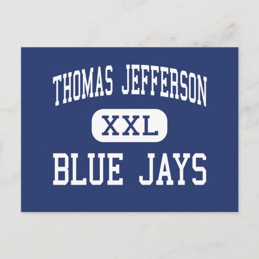Thomas Jefferson Blue Jays Middle Eugene Briefkaart (Voorkant)