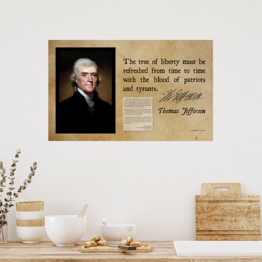 Thomas Jefferson - Boom van de Vrijheid Poster (Keuken)