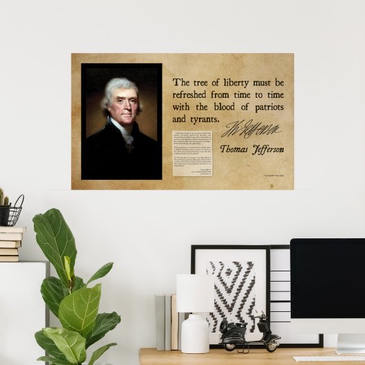 Thomas Jefferson - Boom van de Vrijheid Poster (Thuiskantoor)