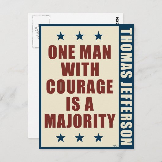 Thomas Jefferson Briefkaart (Voorkant / Achterkant)